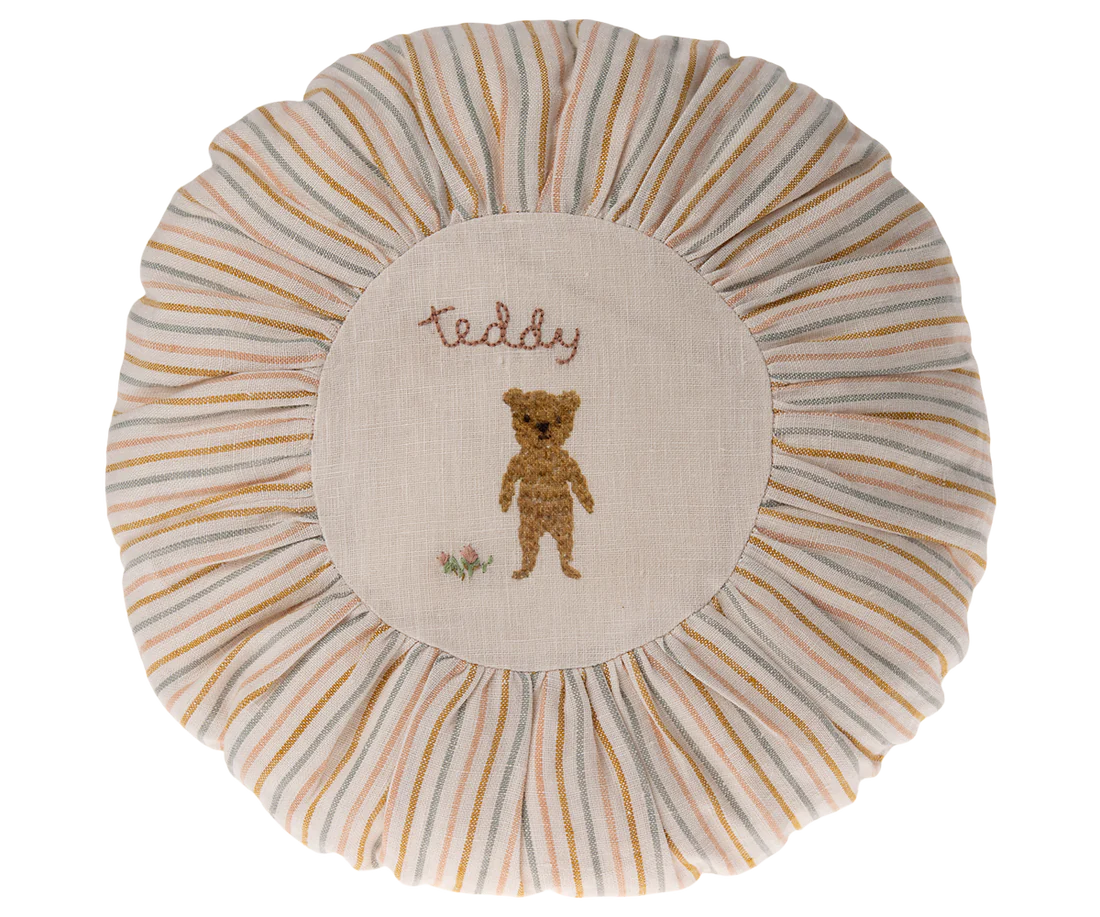 Maileg / Coussin, Rond, Small - Teddy, striped 26cm