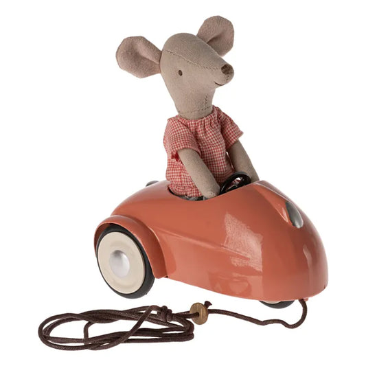 Maileg / voiture souris corail