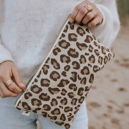 POCHETTE LILI IMPRIMÉ LEOPARD NATUREL